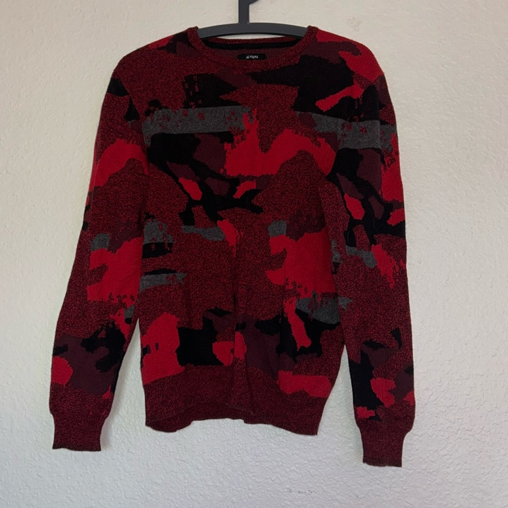 Red Abstract Sweater